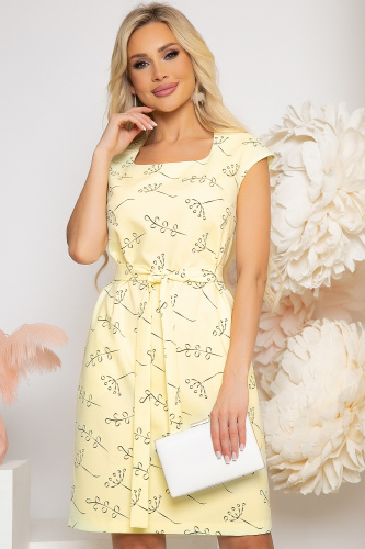 Платье-футляр "Паулина" (лимонный пудинг) П3780