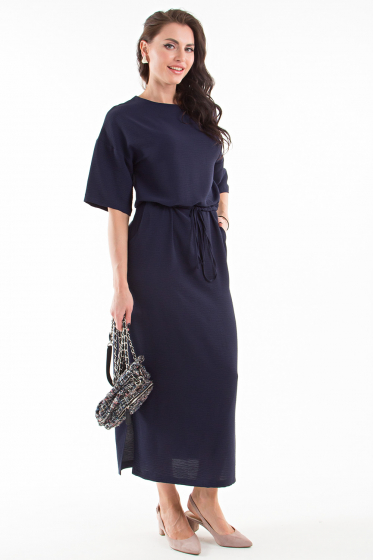 Платье миди "Ассоль" (синее) П1370-8